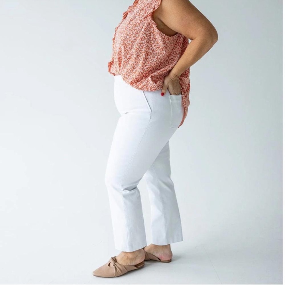 Spanx On-The-Go Slim Straight Pant Classic White Full Length-2X